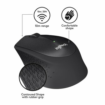 Logitech M330 Stille Draadloze Muis - Zwart