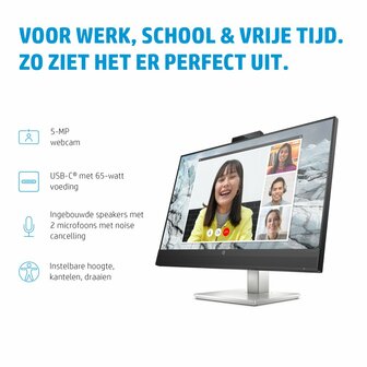 HP E-Series E27m G4 68,6 cm (27&quot;) 2560 x 1440 Pixels Quad HD Zwart