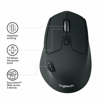 Logitech M720 Draadloze Muis - Zwart