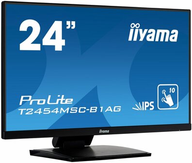 iiyama ProLite T2454MSC-B1AG computer monitor 60,5 cm (23.8&quot;) 1920 x 1080 Pixels Full HD LED Touchscreen Multi-gebruiker Zwart