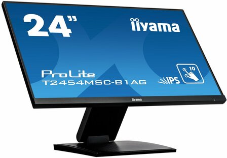 iiyama ProLite T2454MSC-B1AG computer monitor 60,5 cm (23.8&quot;) 1920 x 1080 Pixels Full HD LED Touchscreen Multi-gebruiker Zwart