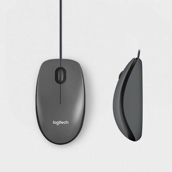 Logitech M100 Bedrade Muis - Grijs