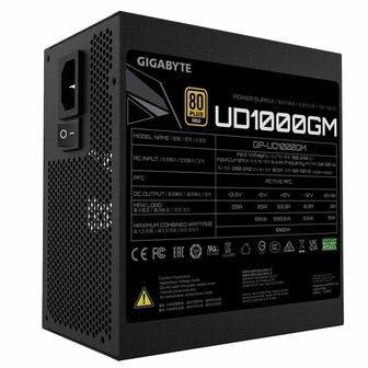 Gigabyte UD1000GM | 1000 Watt Gold ATX PSU | Modulair | Power Supply | Voeding