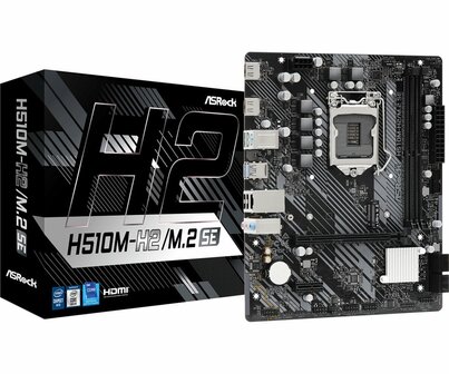 Asrock H510M-H2/M.2 SE | Socket LGA 1200 | Intel H470 | 2xDDR4 | Micro-ATX | Moederbord