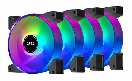 Azza Hurricane II RGB 4 Pack | 120mm Case Fans