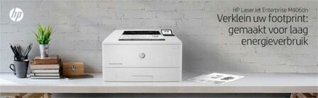 HP LaserJet Enterprise M406dn, Zwart-wit, Printer voor Bedrijf, Print, Compact formaat; Optimale beveiliging; Dubbelzijdig printen; Energiezuinig; Printen via USB-poort aan voorzijde