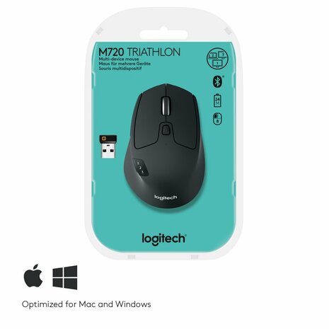 Logitech M720 Draadloze Muis - Zwart