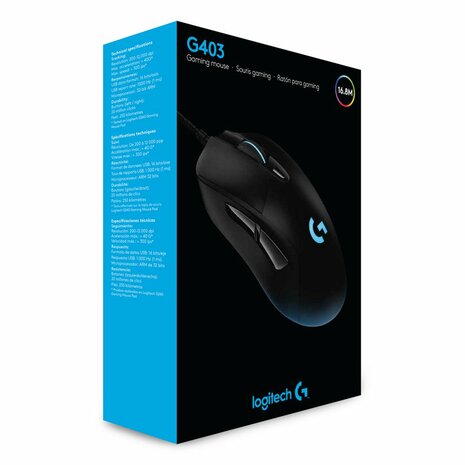 Logitech G G403 HERO Bedrade Gaming Muis - Zwart