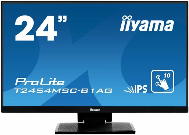 iiyama ProLite T2454MSC-B1AG computer monitor 60,5 cm (23.8") 1920 x 1080 Pixels Full HD LED Touchscreen Multi-gebruiker Zwart