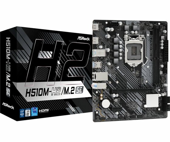 Asrock H510M-H2/M.2 SE | Socket LGA 1200 | Intel H470 | 2xDDR4 | Micro-ATX | Moederbord