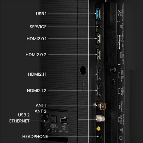 Hisense 65UXKQ tv 165,1 cm (65") 4K Ultra HD Smart TV Wifi Zwart 650 cd/m²