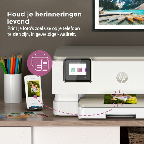 HP ENVY HP Inspire 7220e All-in-One printer, Kleur, Printer voor Home, Printen, kopiëren, scannen, Draadloos; HP+; Geschikt voor HP Instant Ink; Scan naar pdf