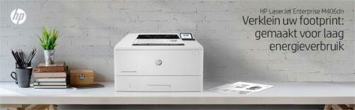 HP LaserJet Enterprise M406dn, Zwart-wit, Printer voor Bedrijf, Print, Compact formaat; Optimale beveiliging; Dubbelzijdig printen; Energiezuinig; Printen via USB-poort aan voorzijde