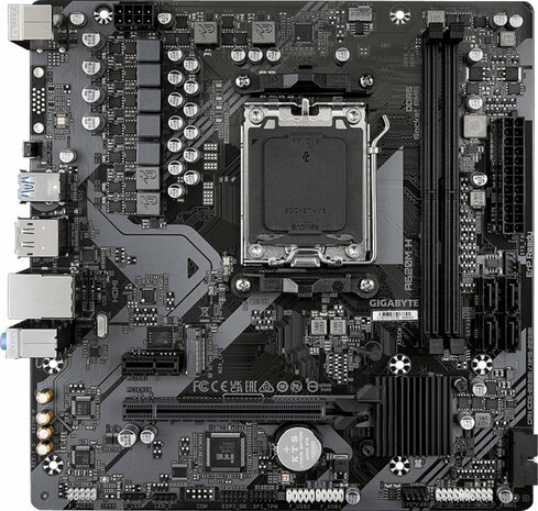 GIGABYTE A620M H | Socket AM5 | AMD A620 | 2xDDR5 | Micro-ATX | Moederbord