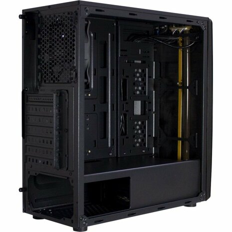 Inter-Tech Thunder Blue Light | Midi Tower Case | Zwart | RENEWED