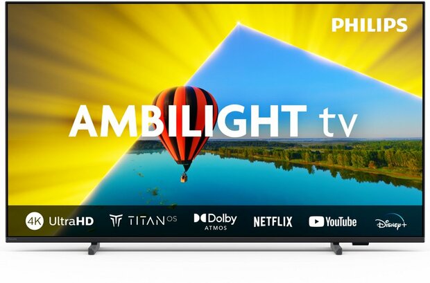 Philips 43PUS8079/12 TV | 43'' | UltraHD 4K | Wifi | SmartTV | Titan OS | HDR10 | 60Hz | Zwart